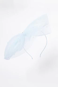 Light Blue Diamante Large Headband Fascinator