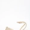 Gold Diamante Strap Flat Sandals