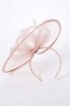 Mauve Large Disk Headband Fascinator