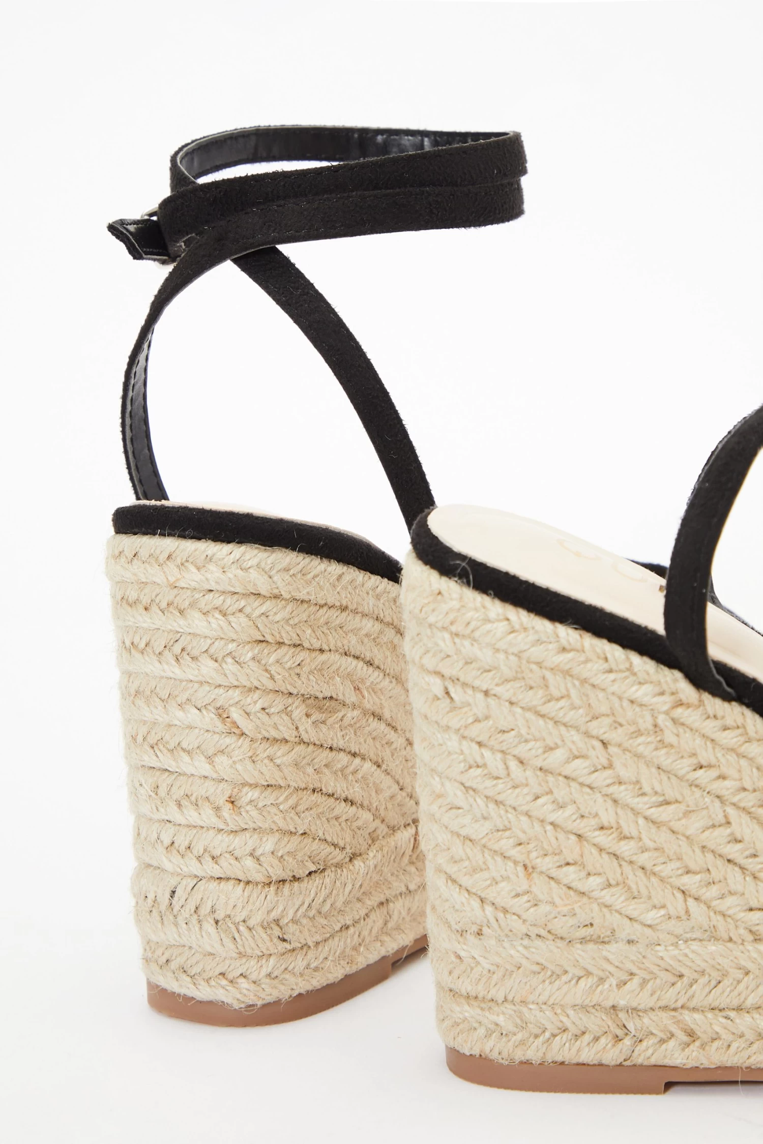 Black Cross Strap Wedges - Image 5