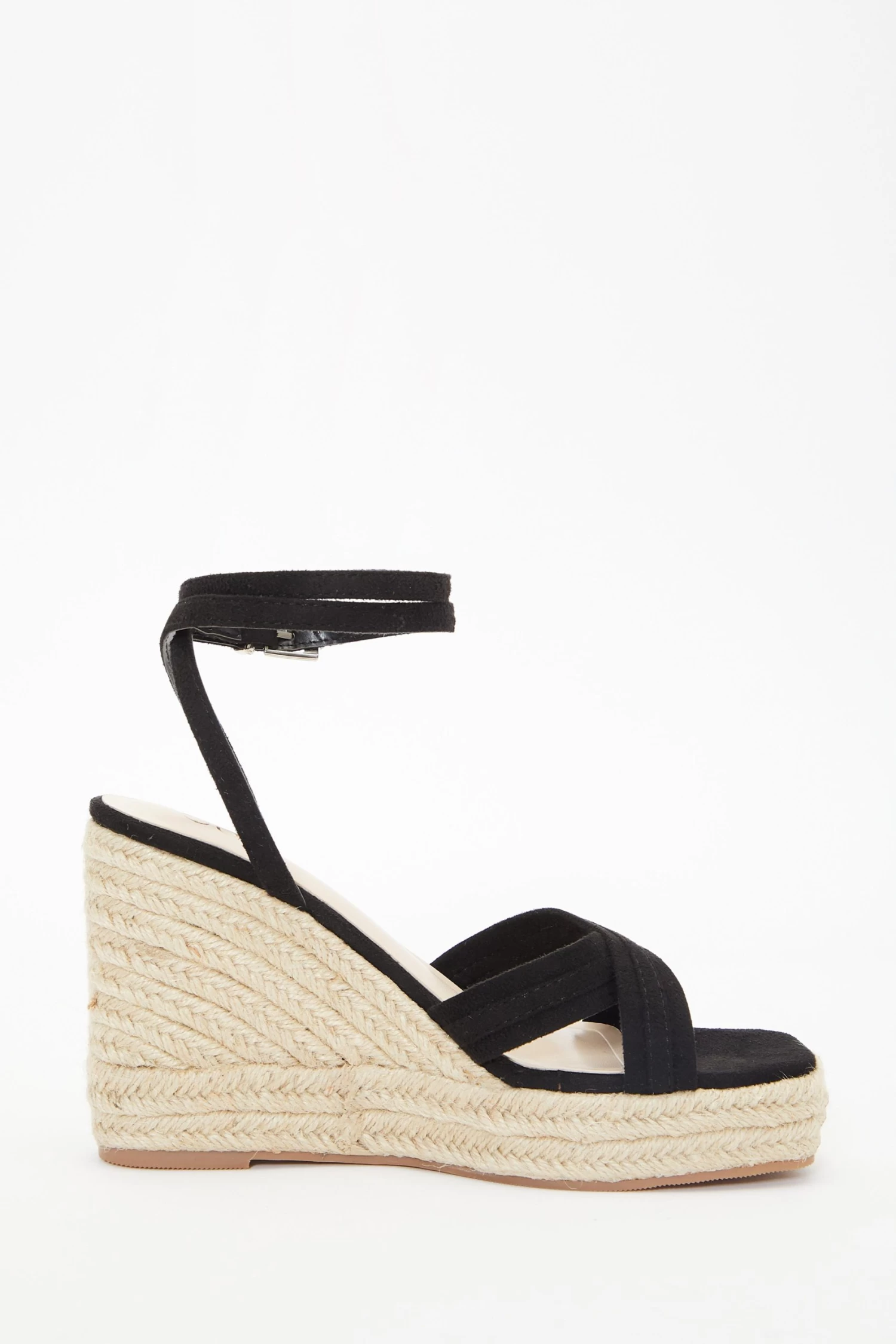 Black Cross Strap Wedges - Image 6