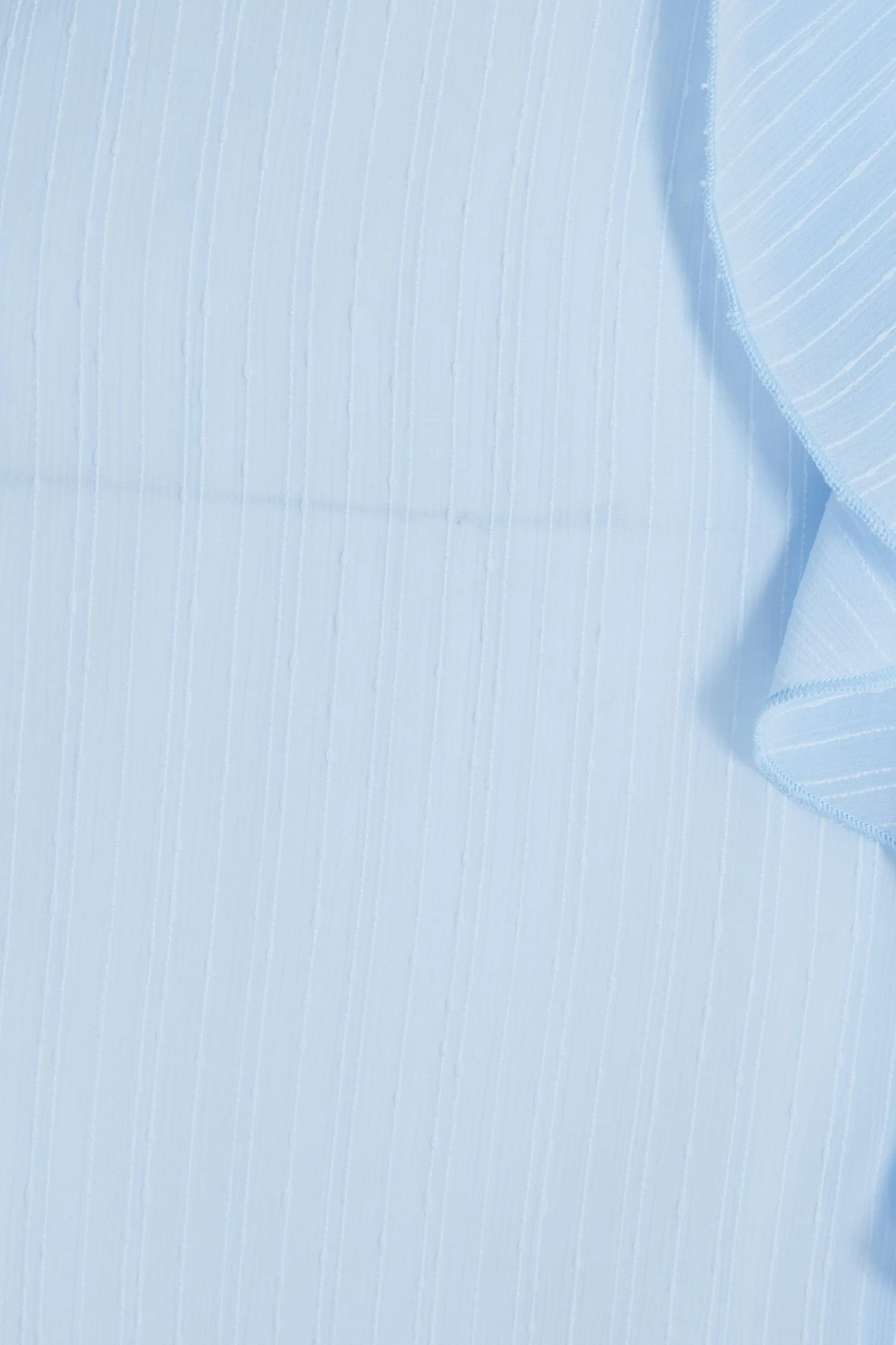 Light Blue Textured Frill Midi Dress - Image 6