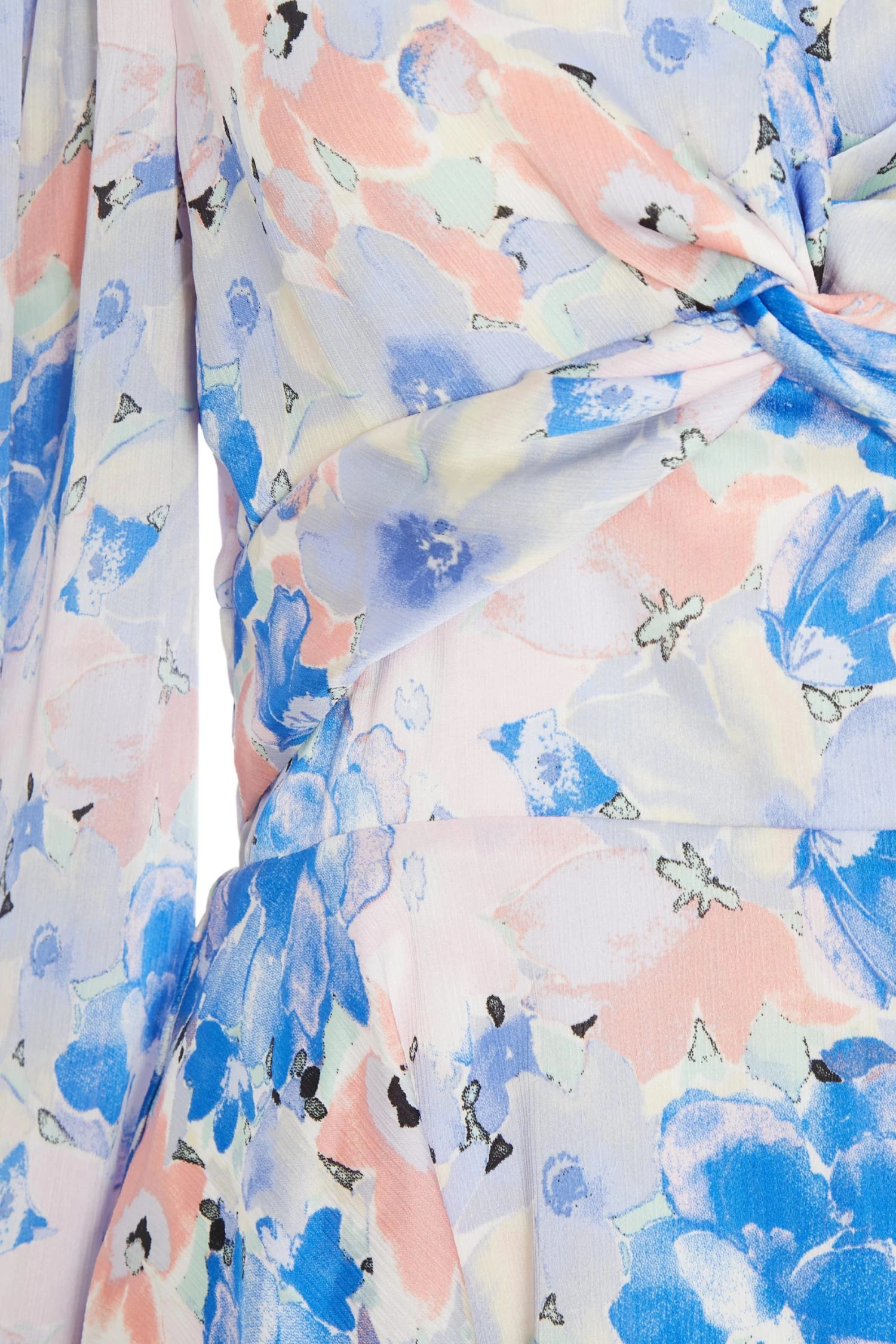 Blue Floral Chiffon Playsuit - Image 6