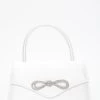 Bridal White Diamante Bow Mini Tote Bag