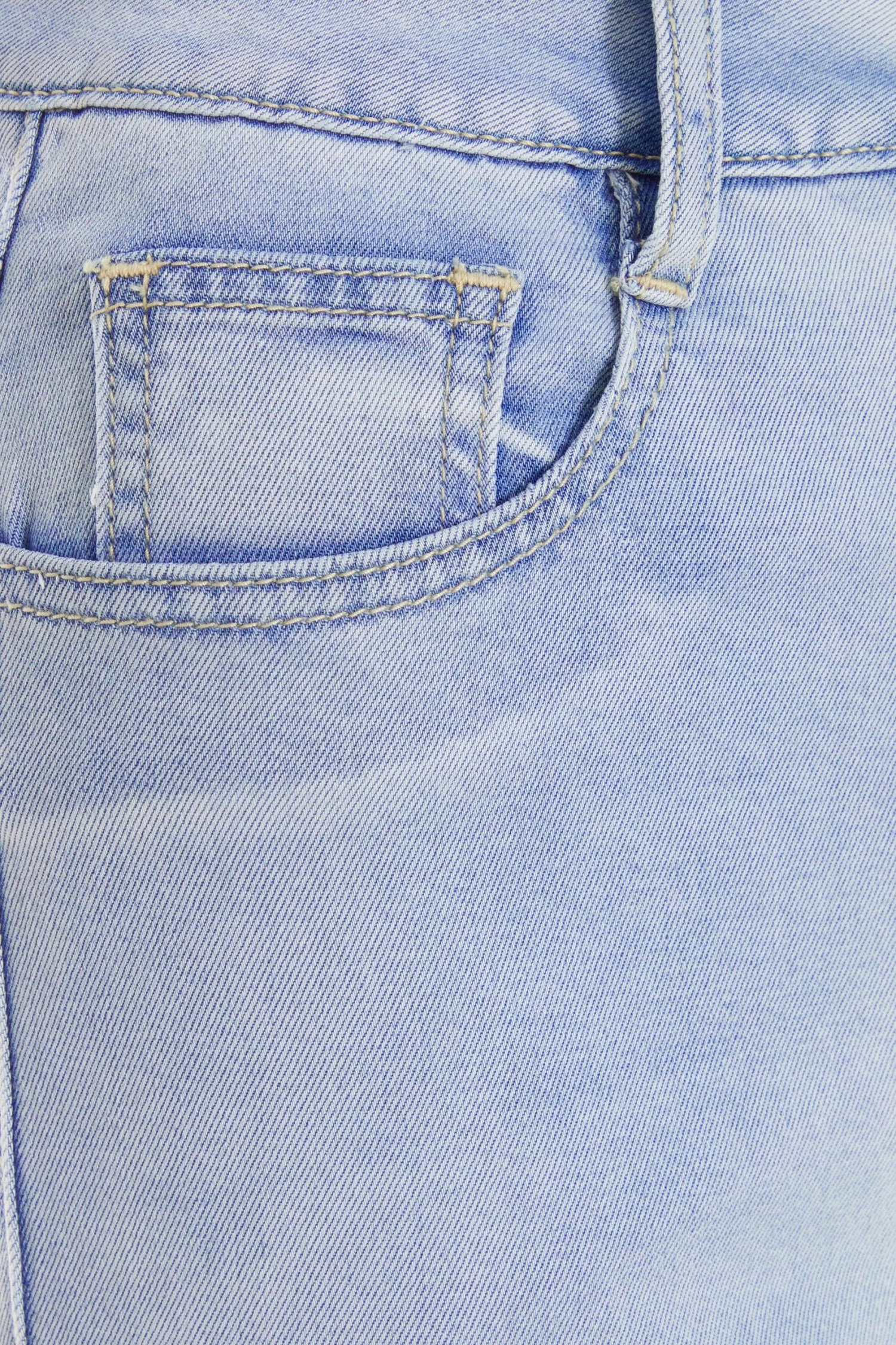 Light Blue Denim Wide Leg Cargo Jeans - Image 6