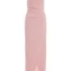 Pink Diamante Wrap Maxi Dress