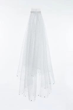 Bridal White Diamante Tiered Veil