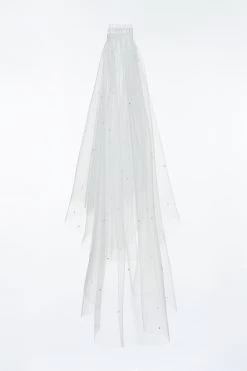 Bridal White Pearl Veil