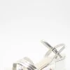 Wide Fit Silver Block Heeled Sandals