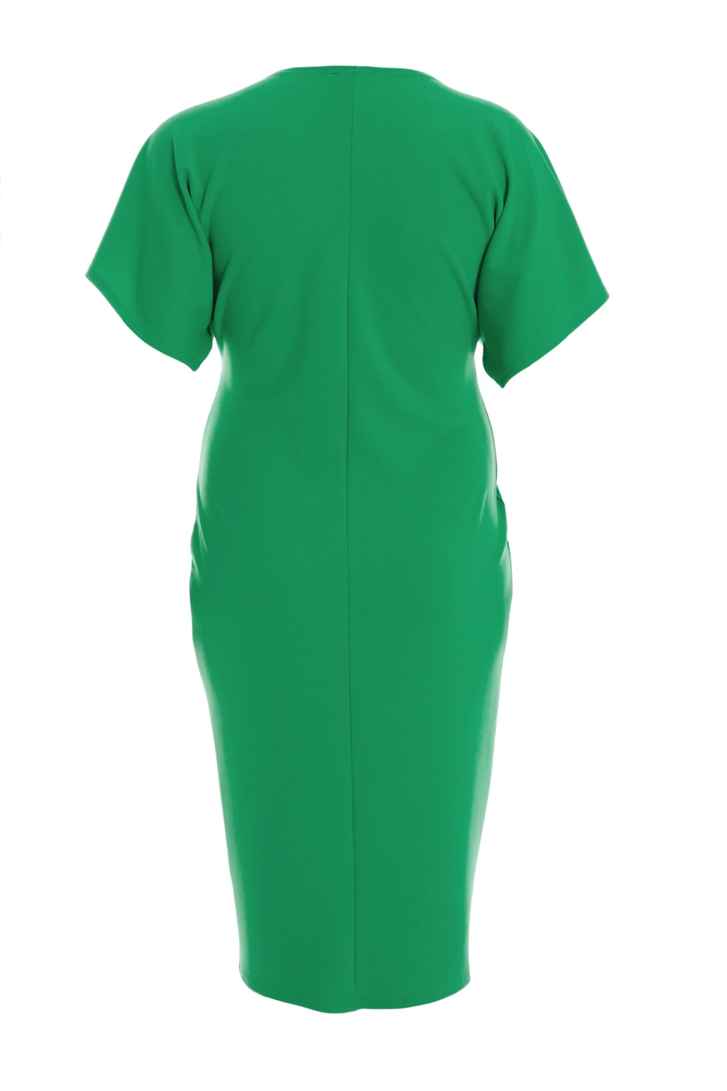 Curve Jade Green Knot Front Midi Dress - Image 5