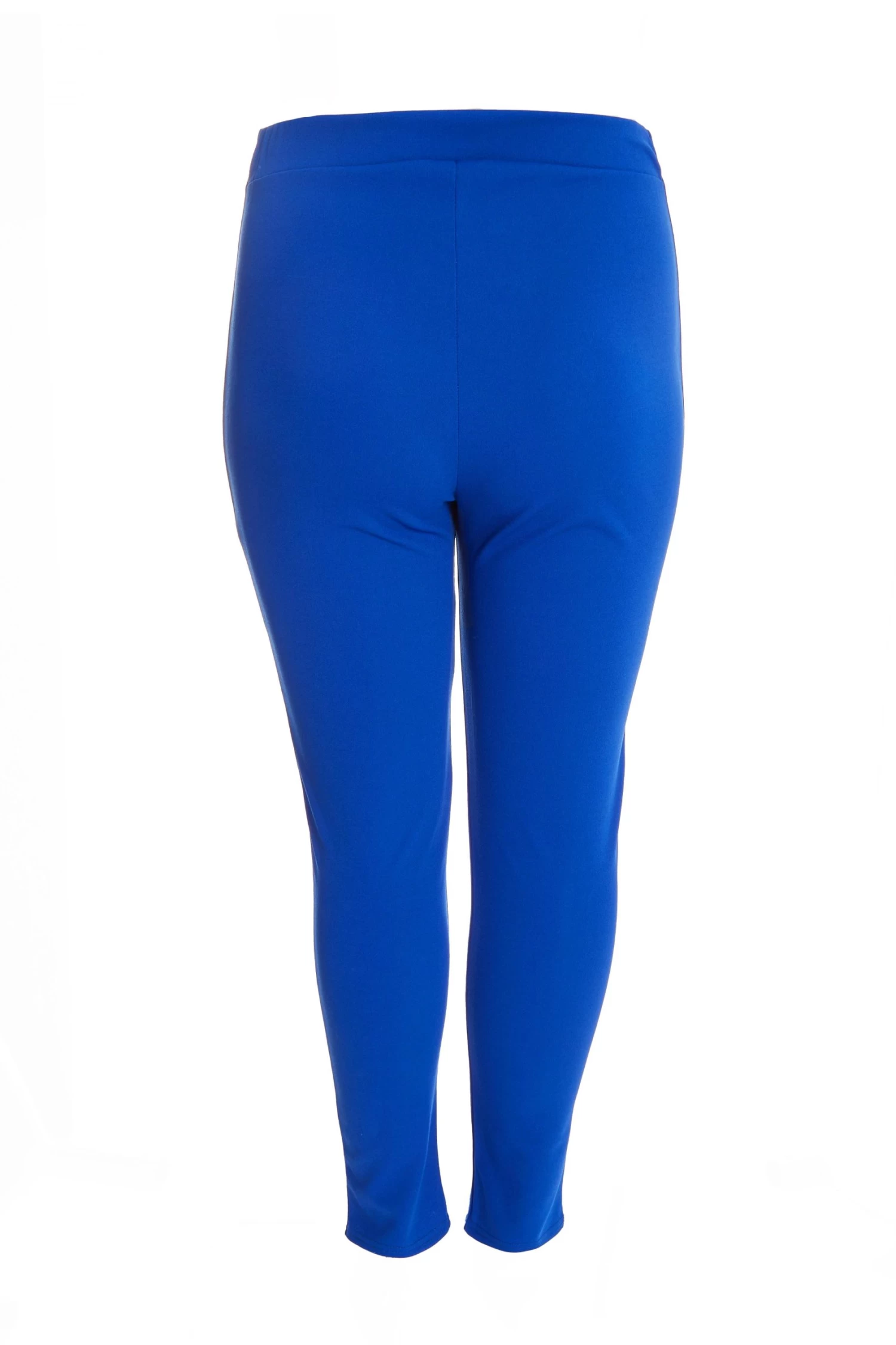 Curve Royal Blue Split Front Trousers - Image 5