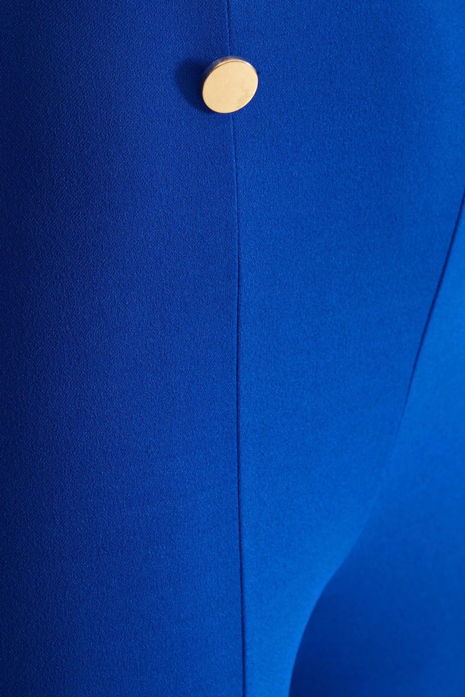 Curve Royal Blue Split Front Trousers - Image 6