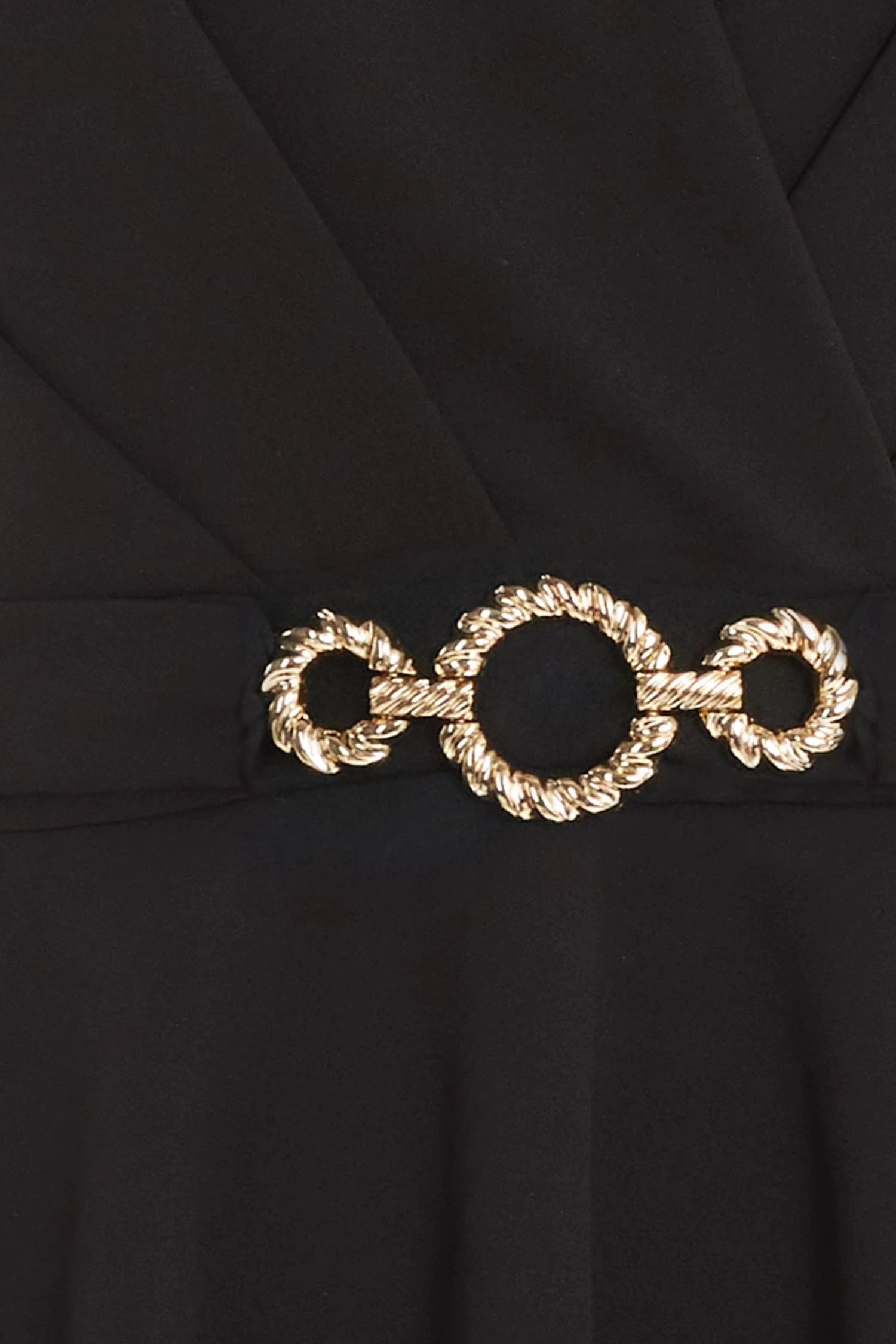 Black Chiffon Sleeve Peplum Top - Image 6