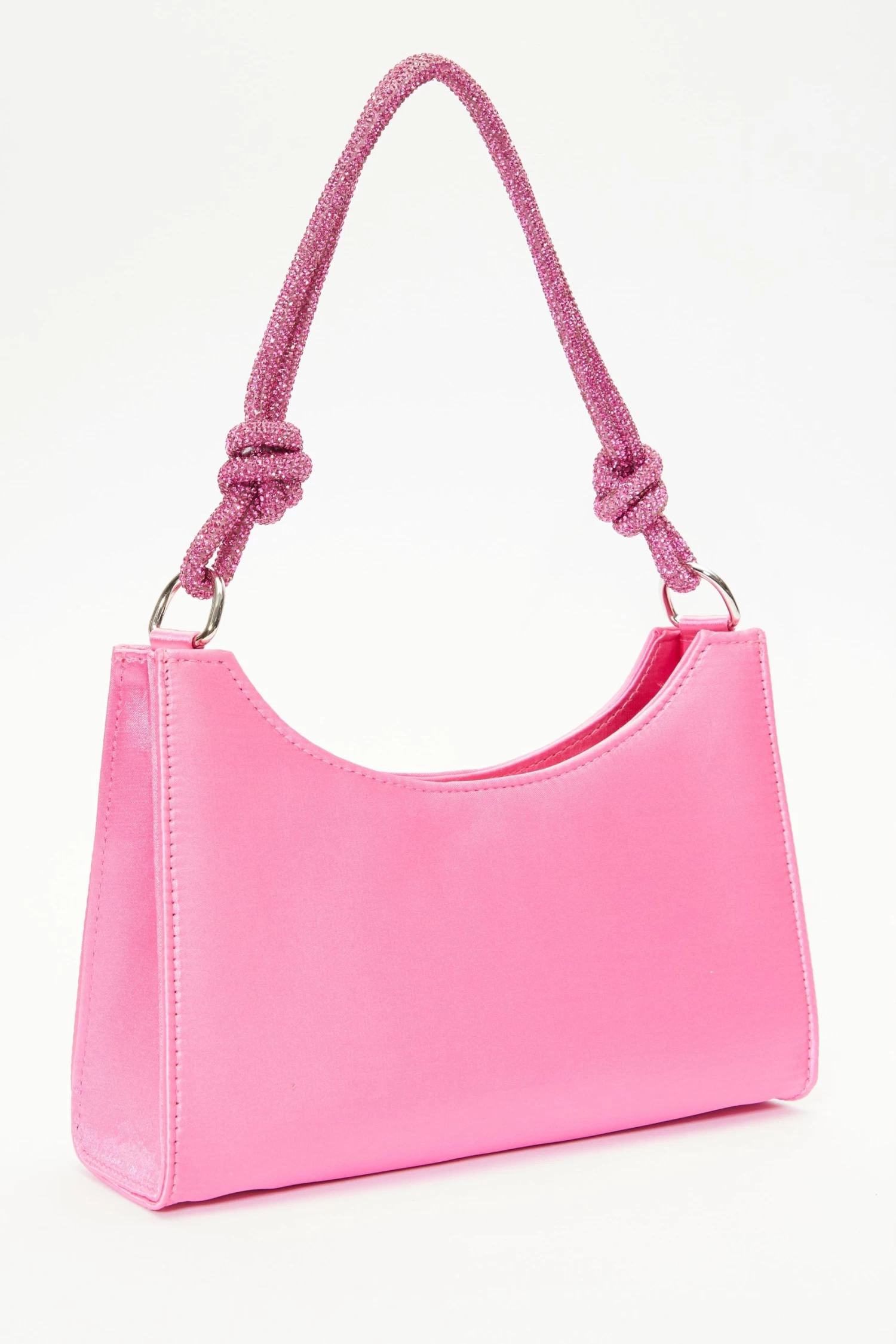 Pink Satin Knot Shoulder Bag - Image 2