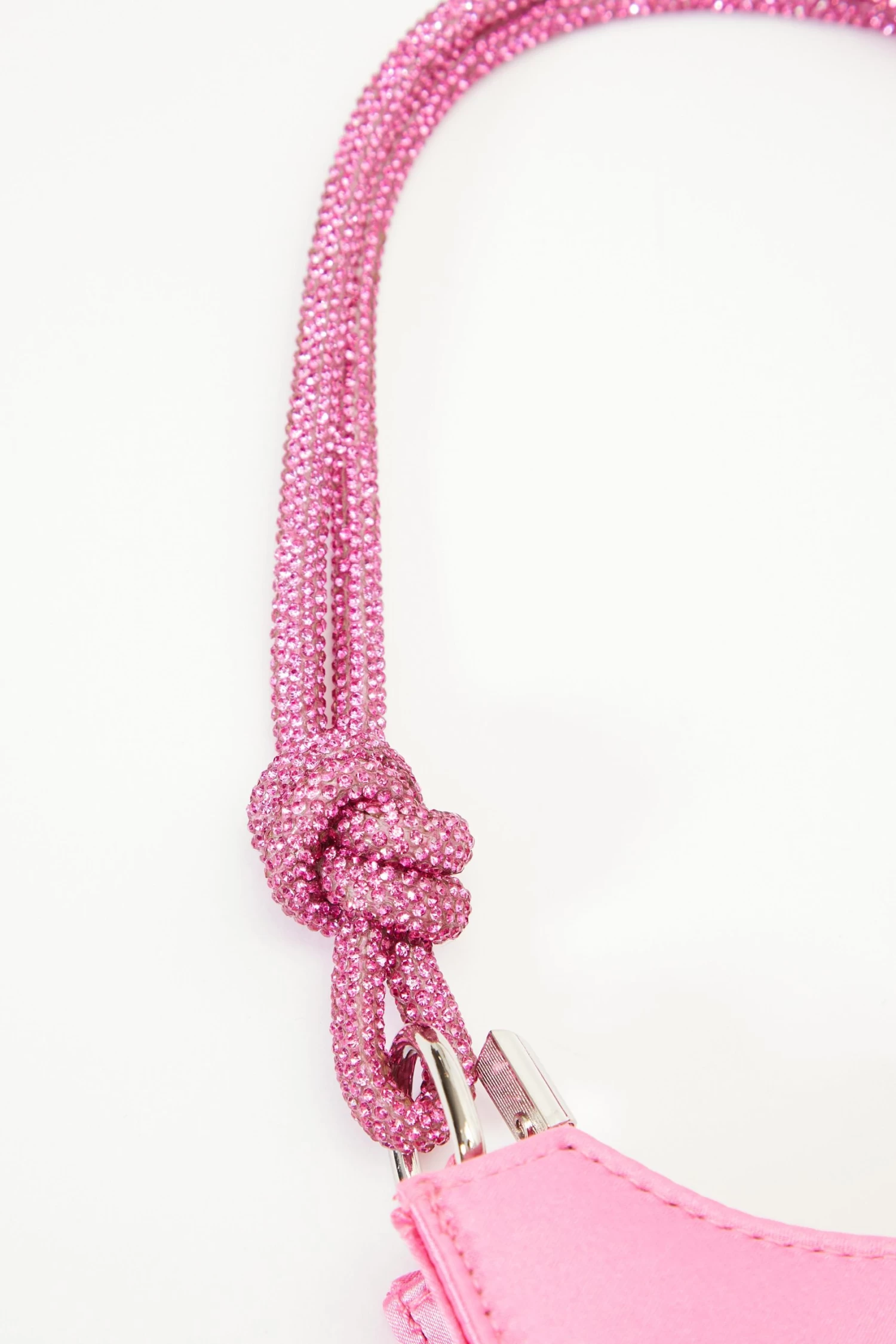Pink Satin Knot Shoulder Bag - Image 5