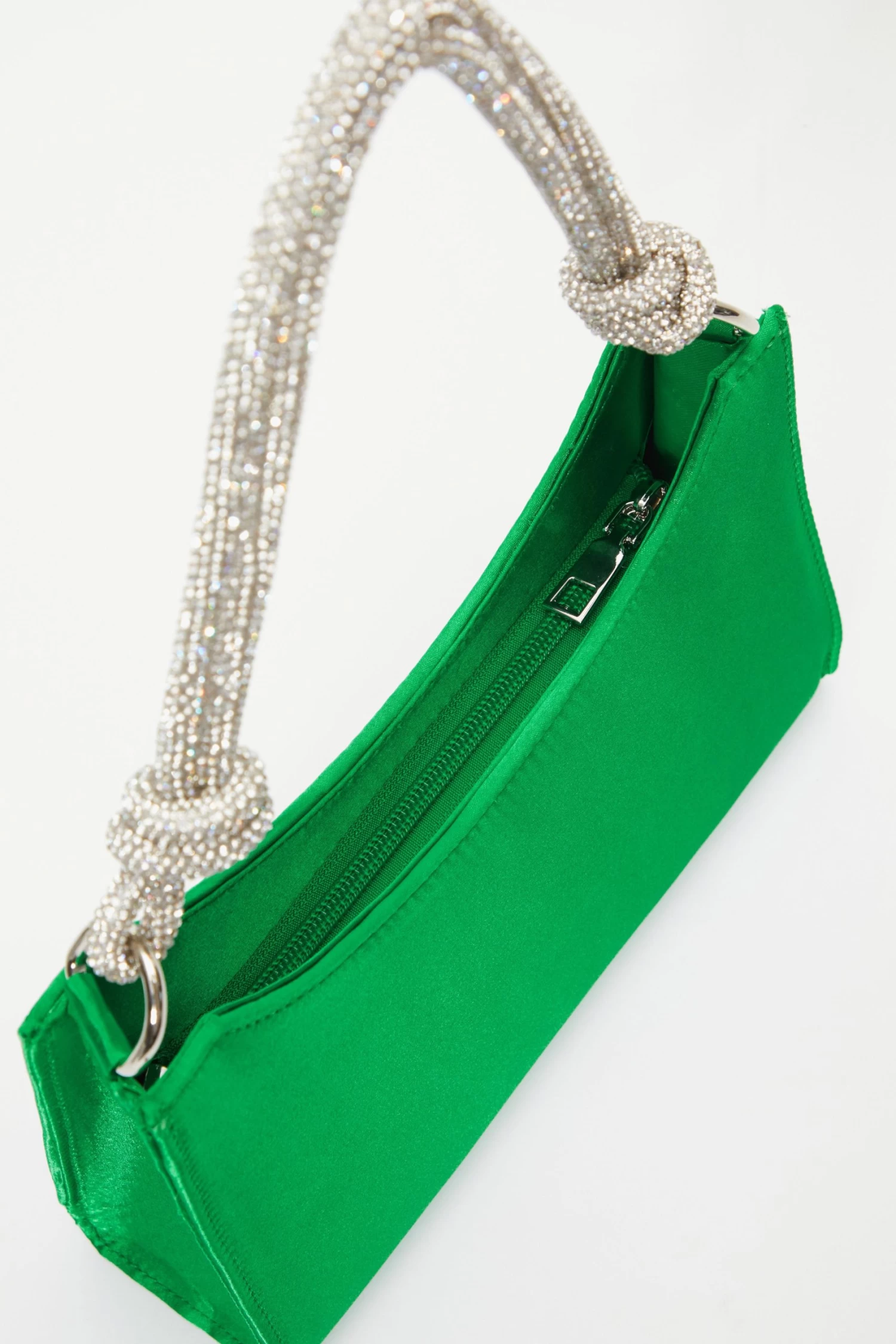 Green Satin Knot Shoulder Bag - Image 3