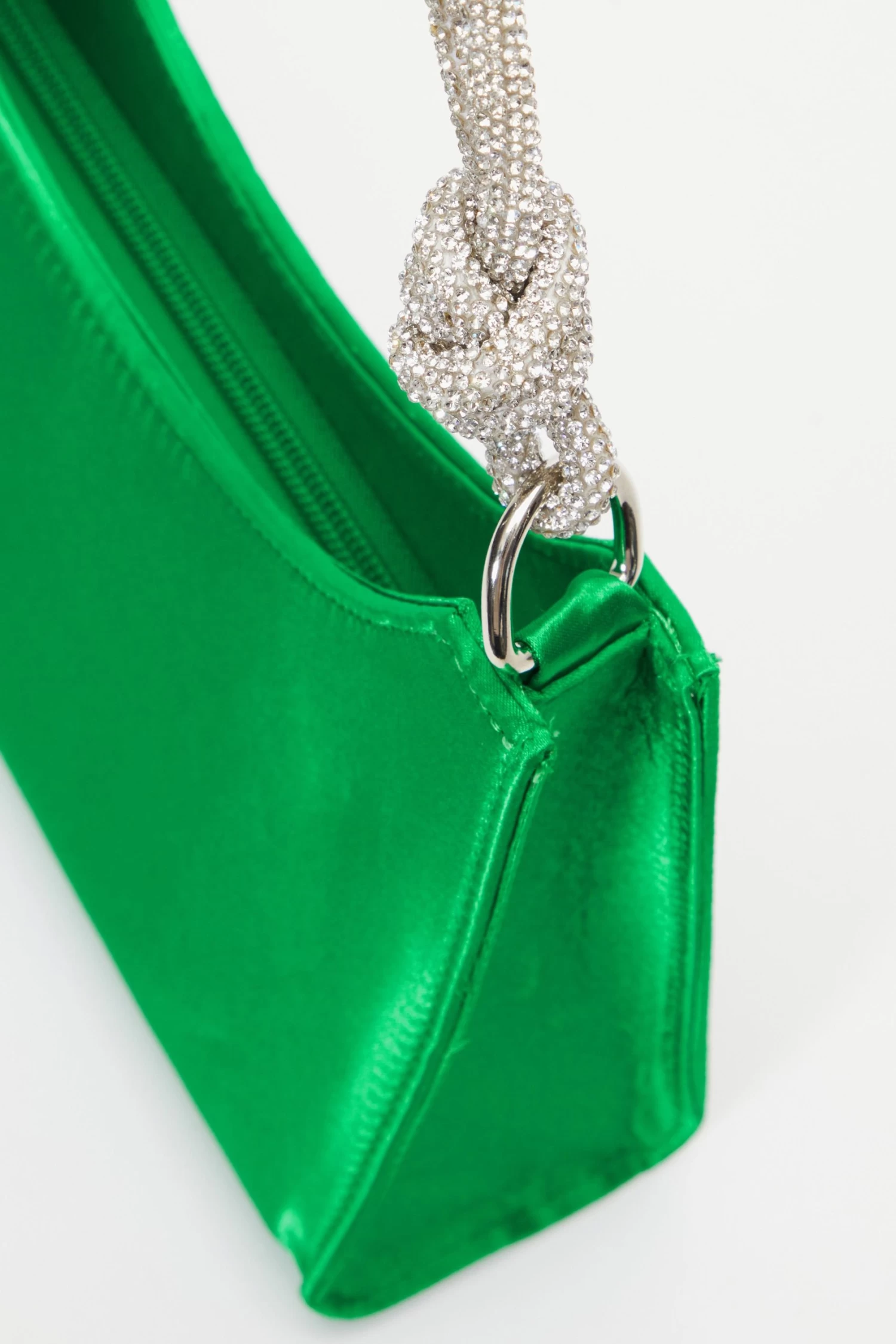 Green Satin Knot Shoulder Bag - Image 5