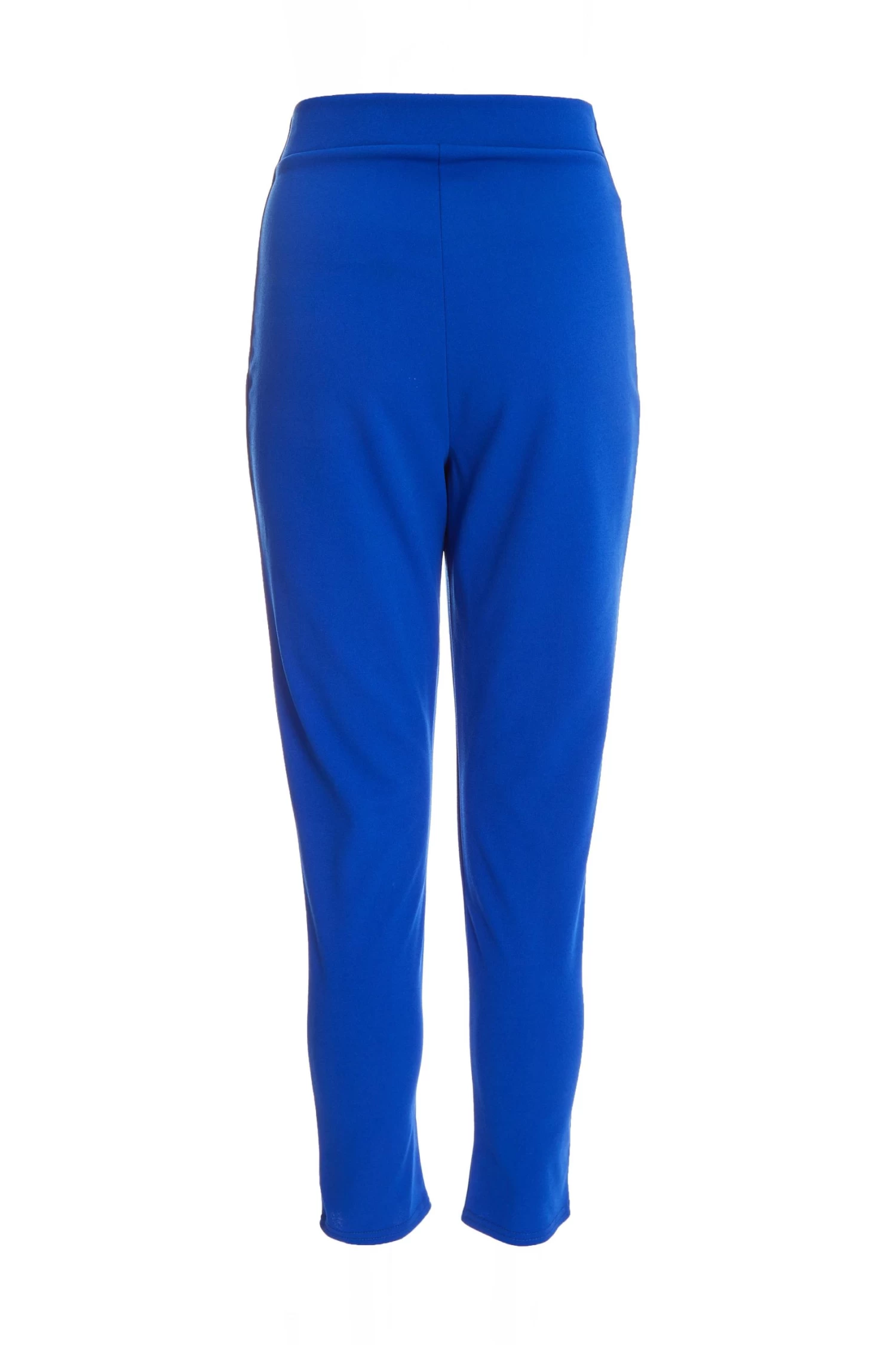 Petite Royal Blue Split Front Trousers - Image 5