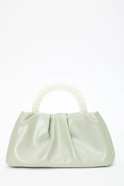 Sage Pearl Handle Bag