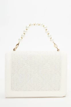 Cream Quilted Cross Body Bag