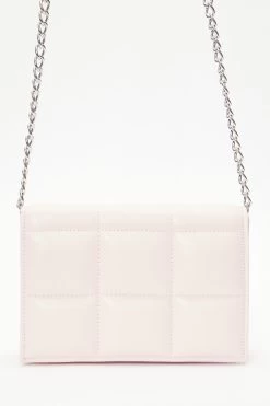 Pink Quilted Cross Body Bag
