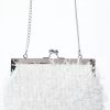 White Shimmer Fringe Bag