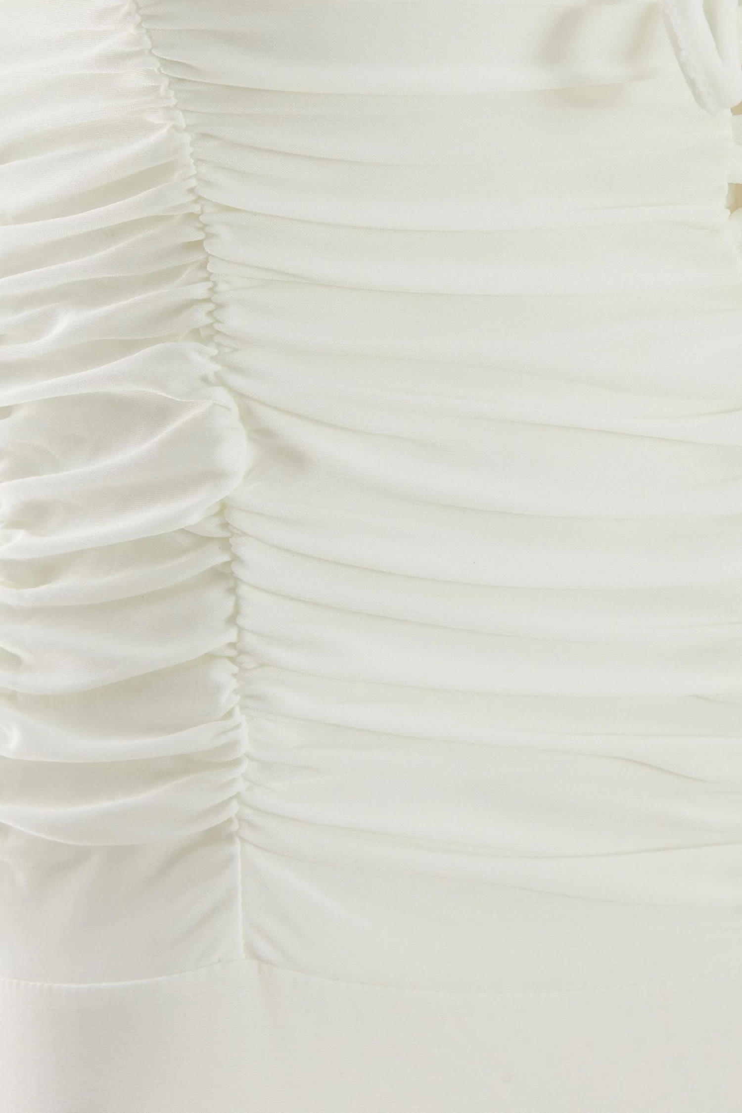 Cream Lace Up Ruched Bodysuit - Image 6