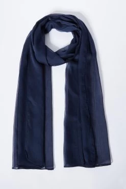 Navy Sheer Scarf