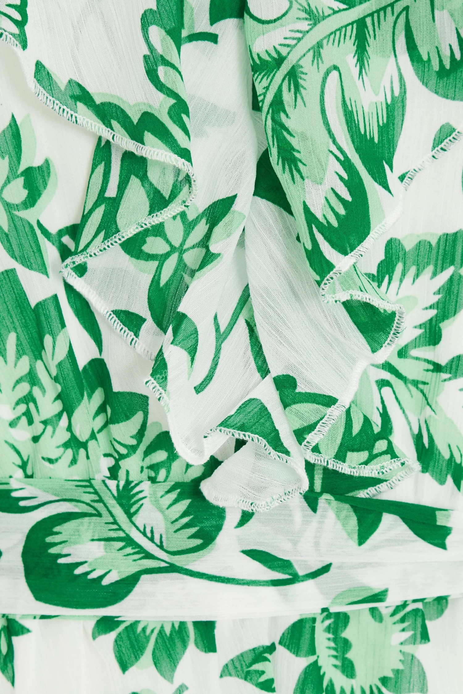 Green Tropical Print Skater Dress - Image 6