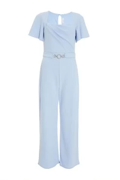 Blue Buckle Palazzo Jumpsuit