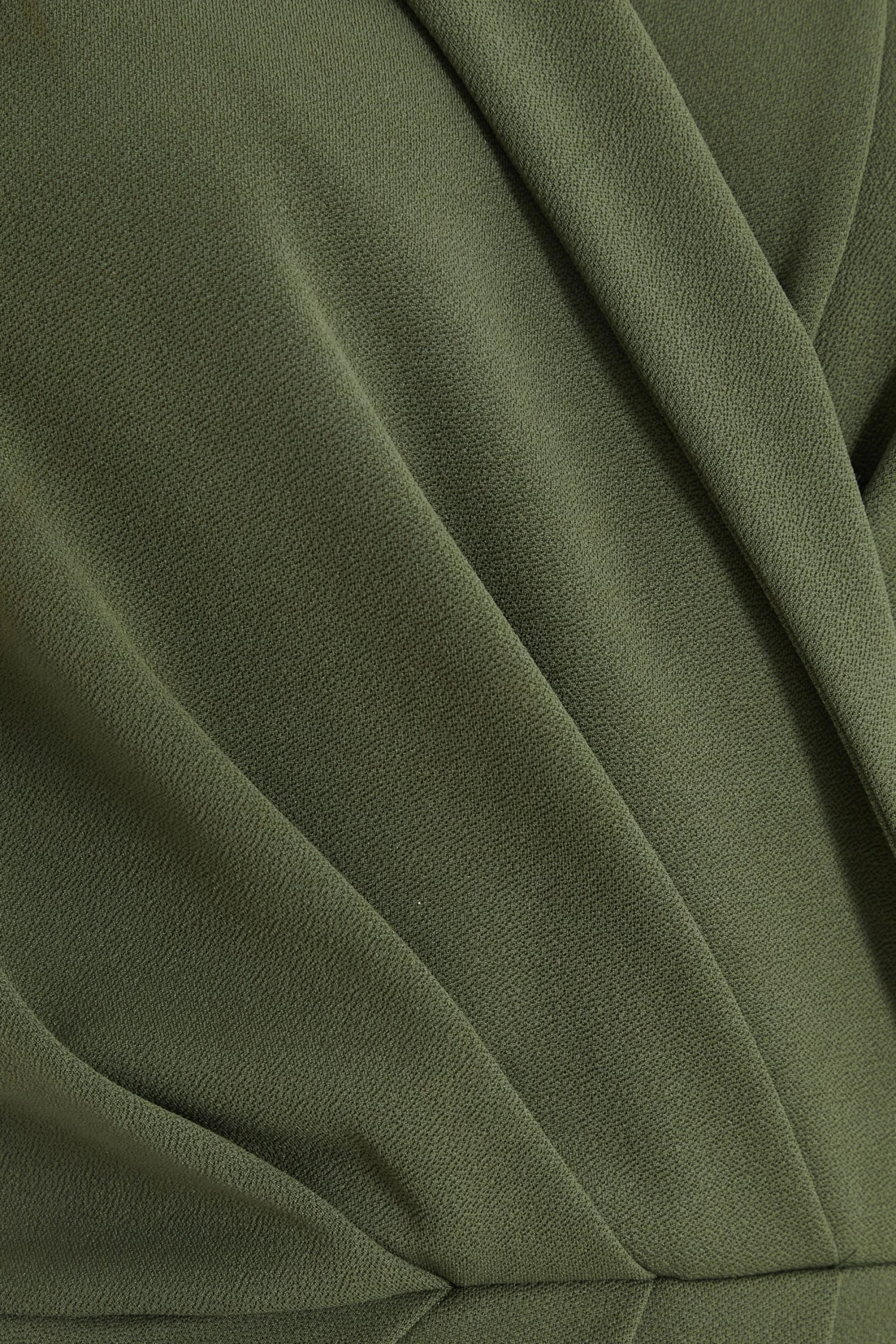 Khaki Wrap Sleeveless Midi Dress - Image 6