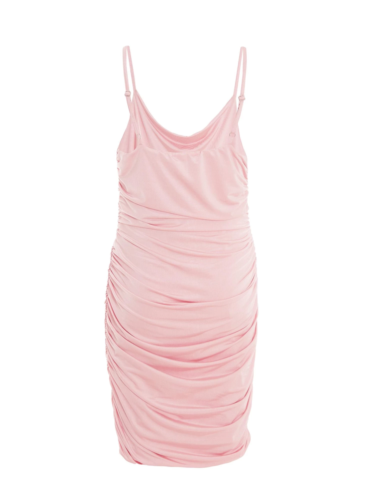 Pink Ruched Bodycon Mini Dress - Image 5