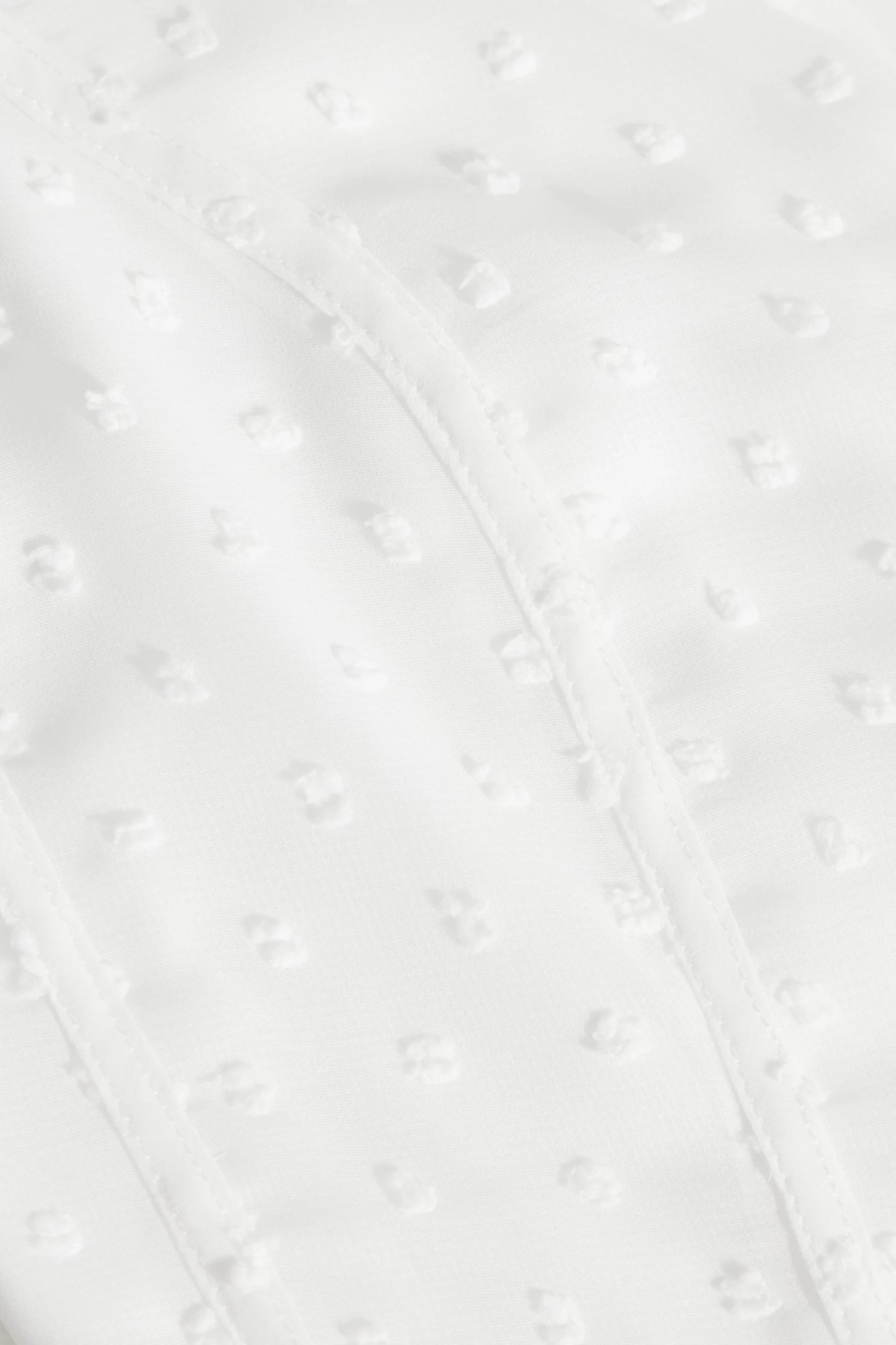 Cream Chiffon Dobby Tie Back Crop Top - Image 6