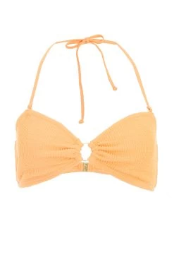 Orange Textured Bikini Top