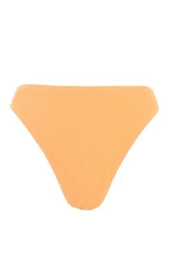 Orange Textured Bikini Bottom
