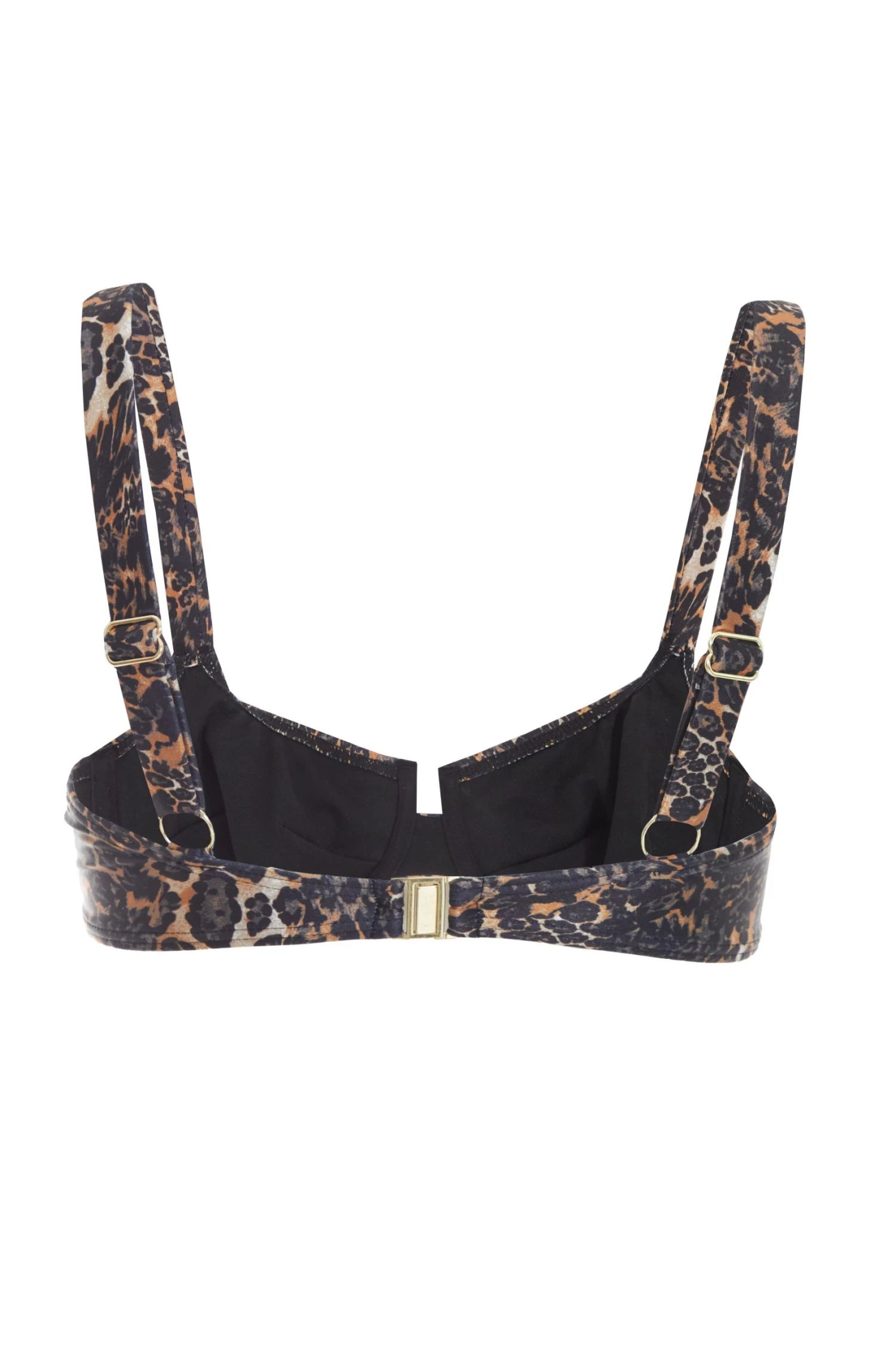 Brown Leopard Print Underwire Bikini Top - Image 5