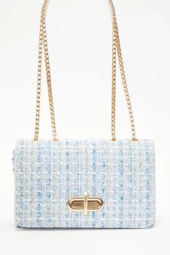 Blue Boucle Cross Body Bag
