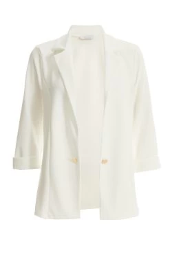 White Buttoned Blazer