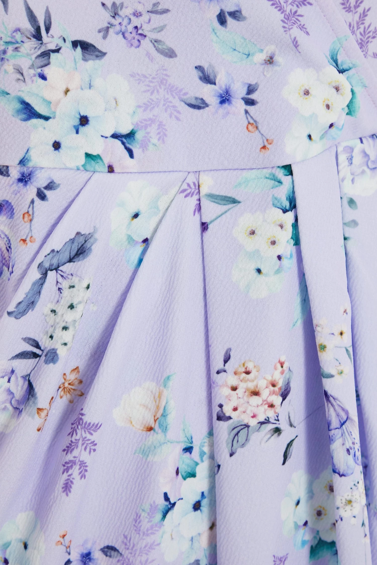 Curve Lilac Floral Wrap Midi Dress - Image 6