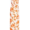Orange Floral Maxi Dress