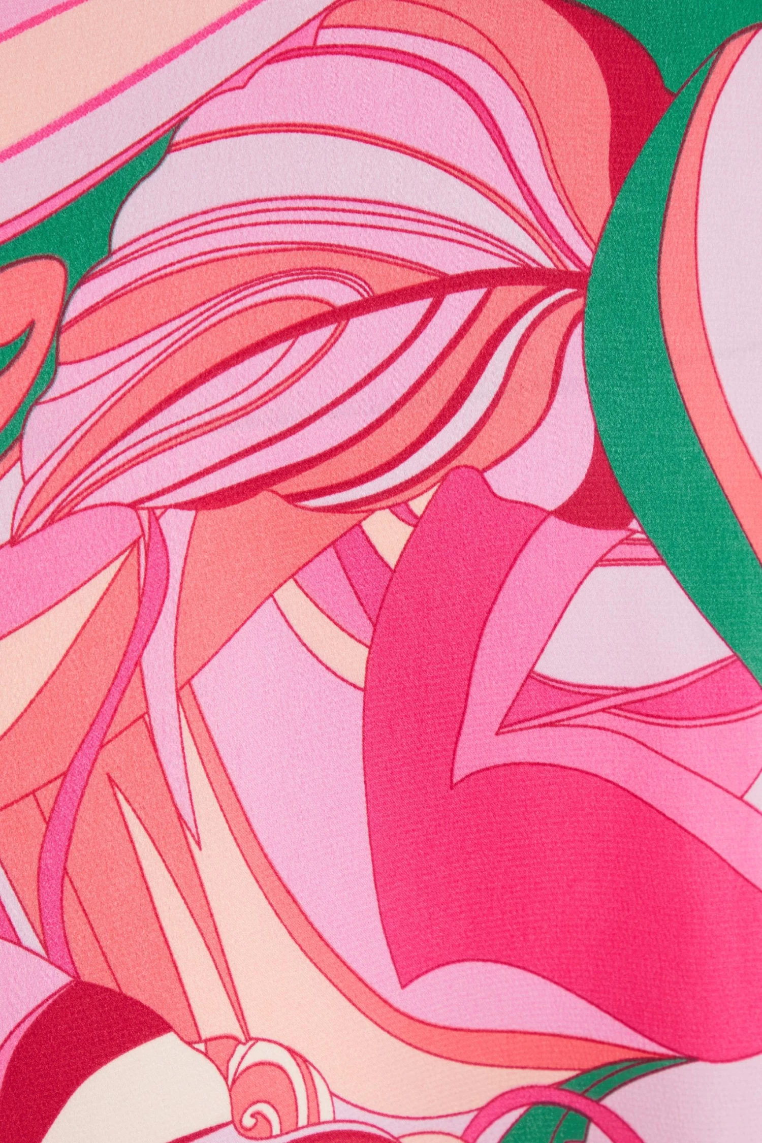 Pink Scarf Print Frill Midi Dress - Image 6