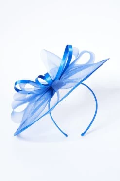 Royal Blue Large Satin Flower Headband