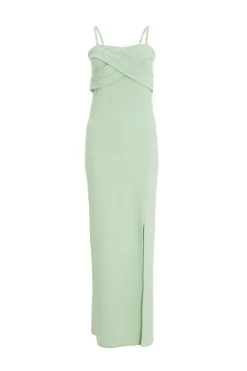 Sage Cross Front Maxi Dress