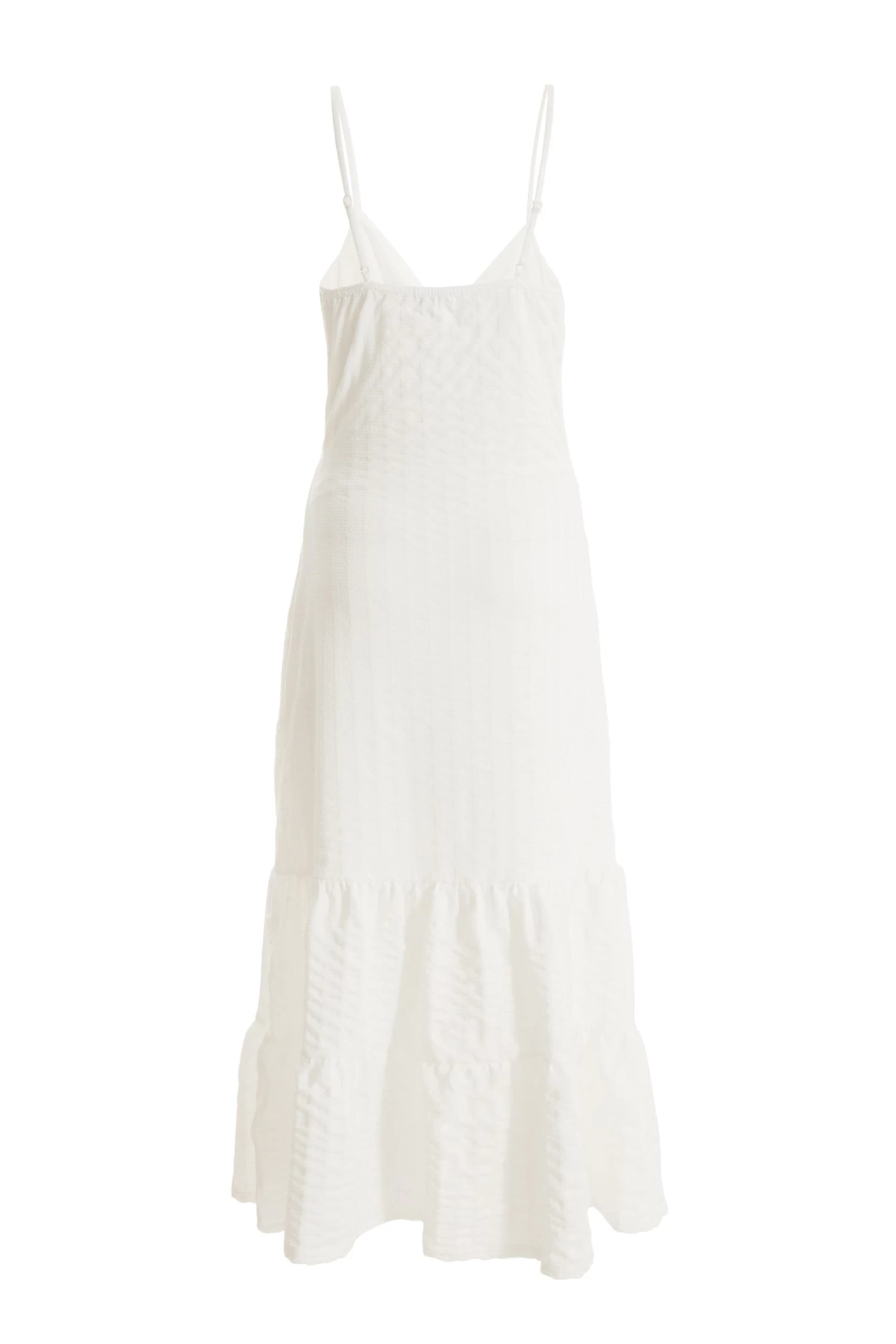 White Strappy Knot Front Midi Dress - Image 5