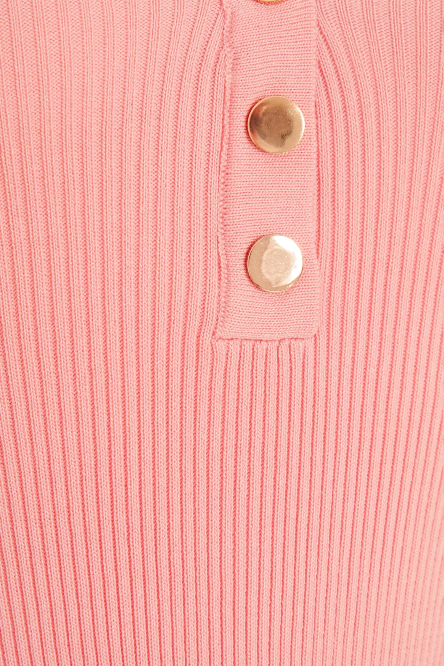 Coral Ribbed Button Bodysuit - Image 6