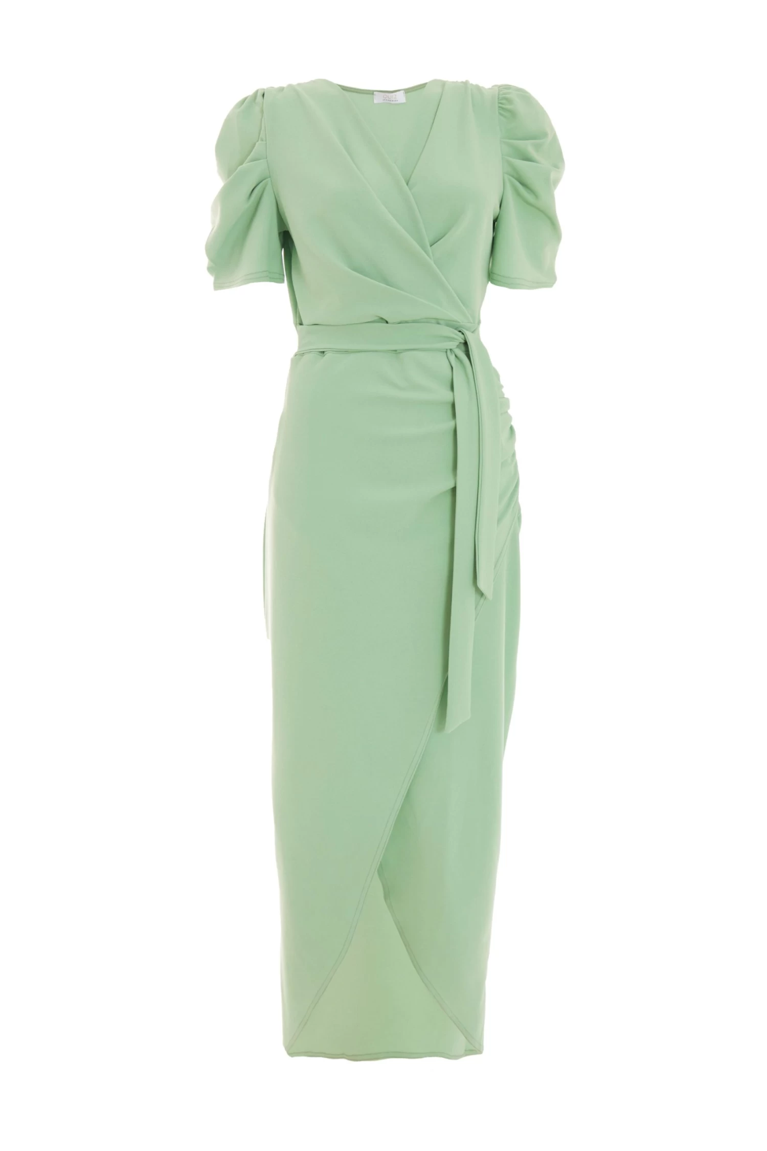 Petite Sage Wrap Maxi Dress