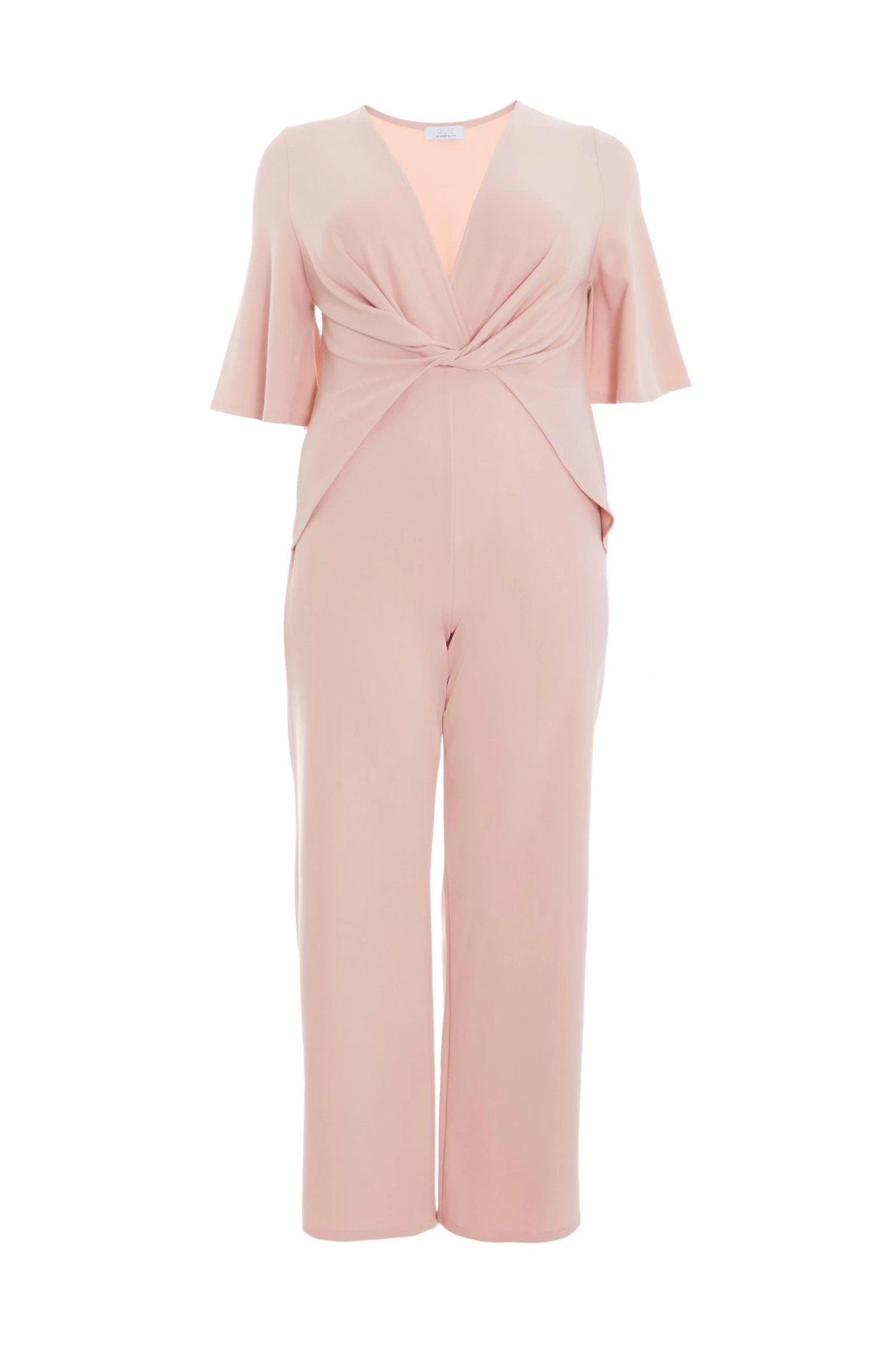 Curve Pink Twist Palazzo Jumpsuit
