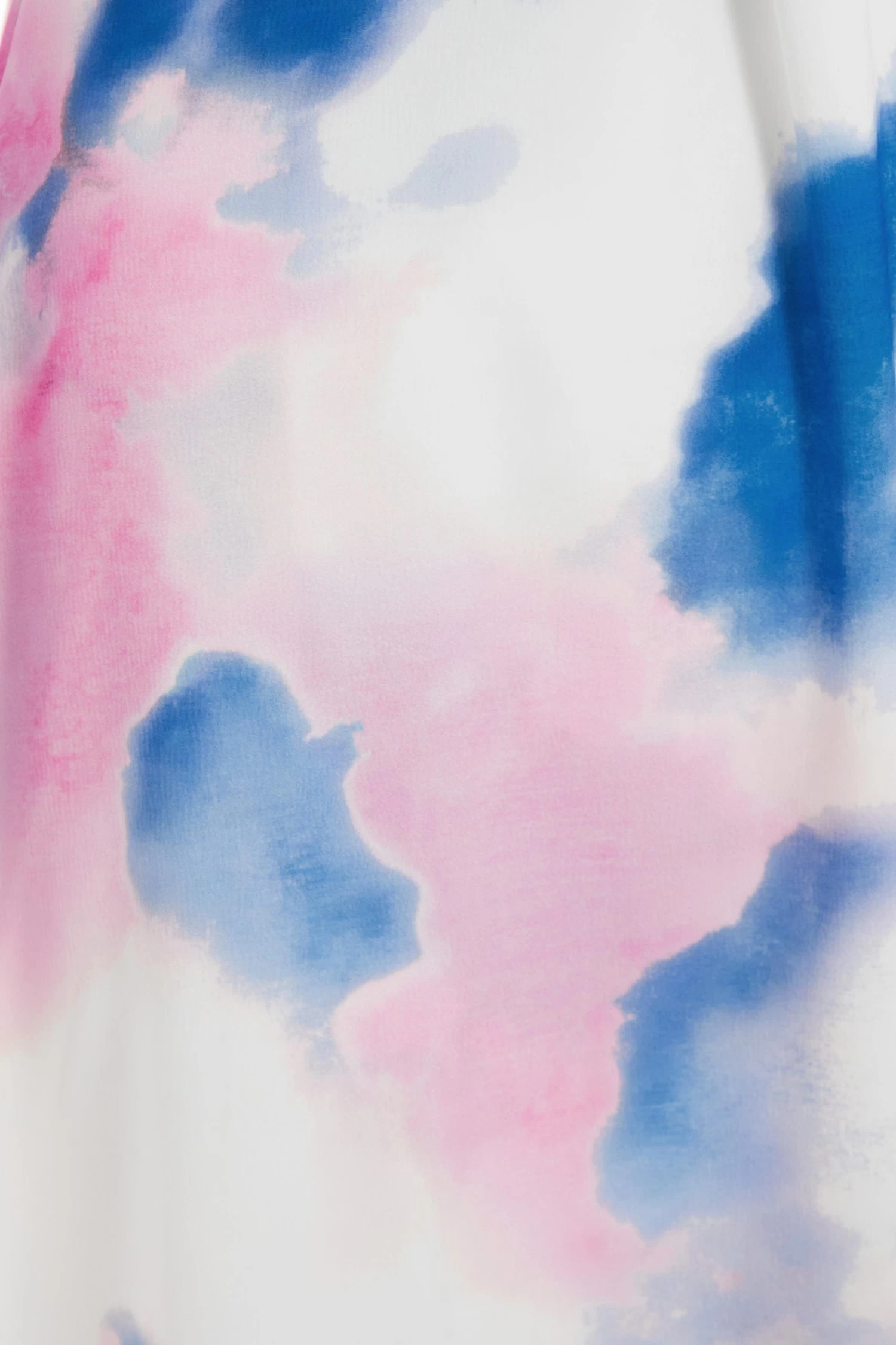 Blue Satin Asymmetric Hem Midi Dress - Image 6