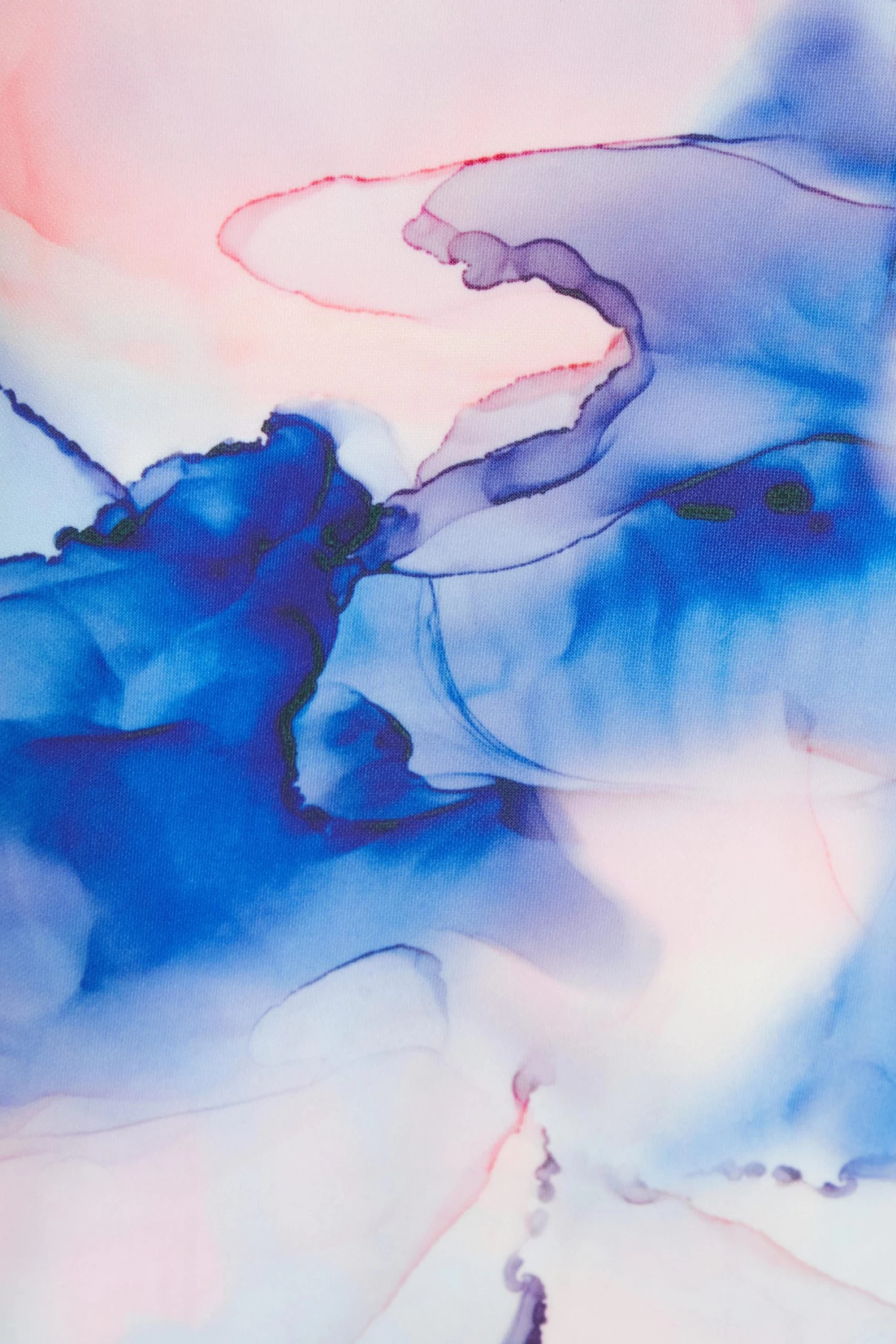 Blue Marble Print Bardot Midi Dress - Image 6