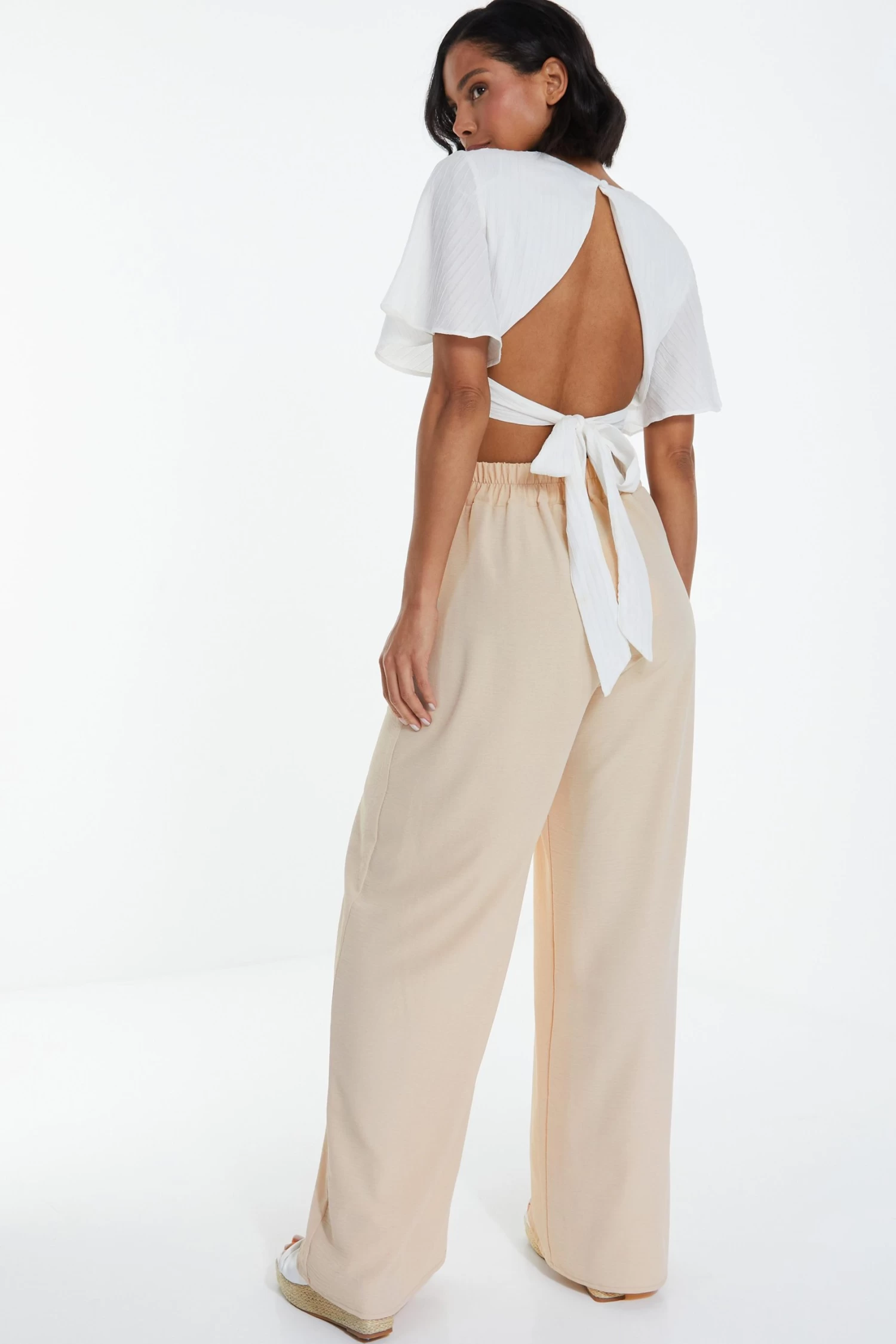 Stone Buckle Palazzo Trousers - Image 3